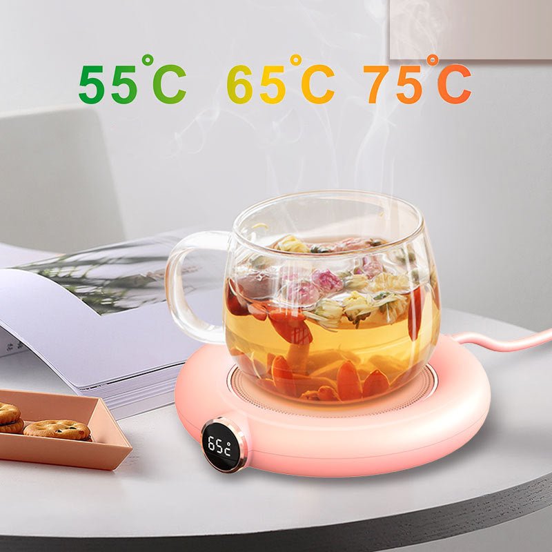 Cup Warmer Pad USB Charge Home Office 3 Temperatures Adjustable Heat Plate - Body Bliss Essentials