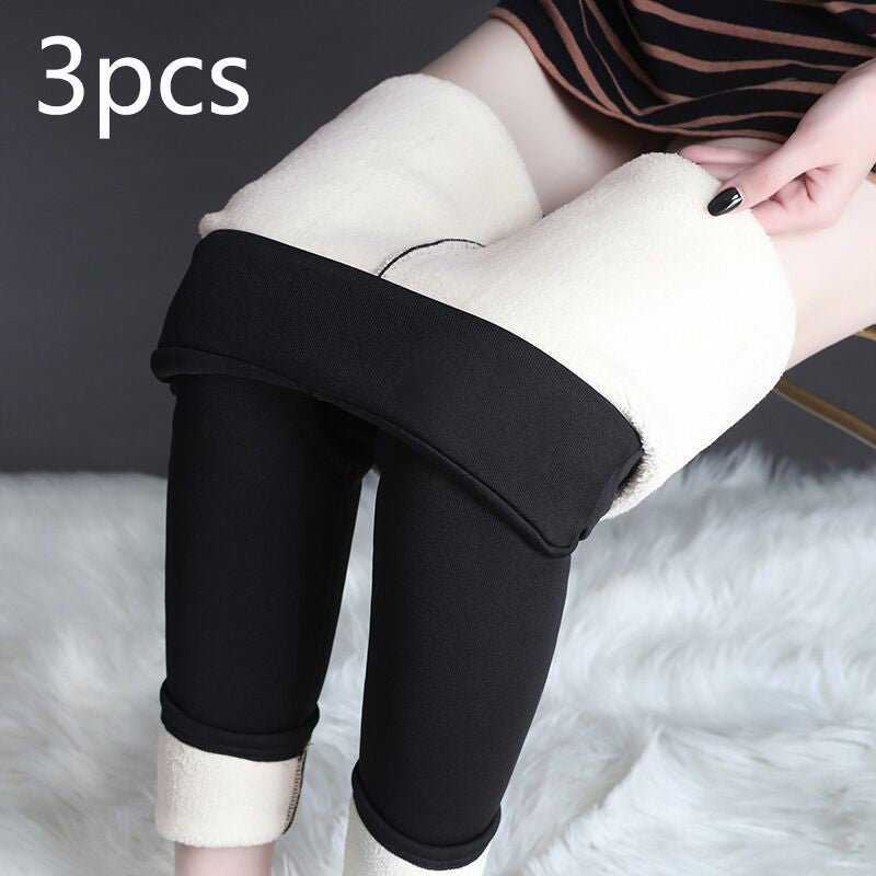 Winter Leggings Warm Thick High Stretch Lamb Cashmere Woman Pants - Body Bliss Essentials