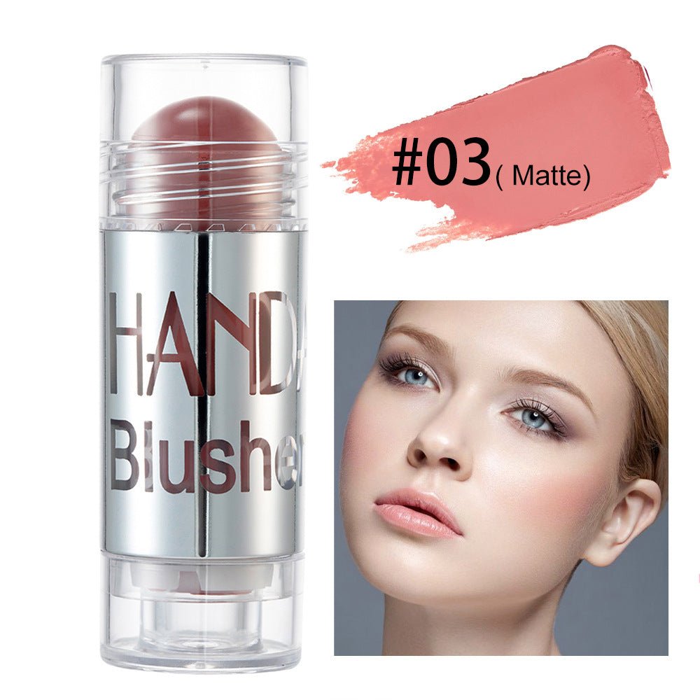 Cheek Blusher Shimmer Blush Stick Face Makeup Highlighter Bronzer Contour Cream Long - lasting Facial Make Up Cosmetics - Body Bliss Essentials