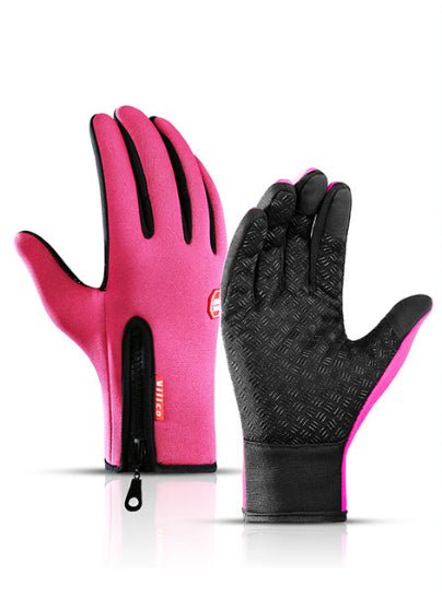 Winter Gloves Touch Screen Riding Motorcycle Sliding Waterproof Sports Gloves With Fleece - Body Bliss Essentials