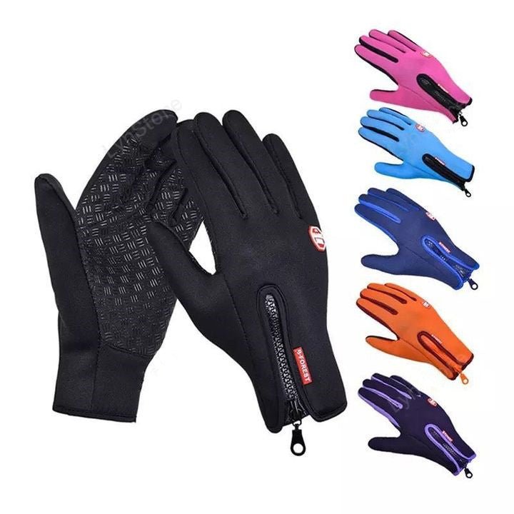 Winter Gloves Touch Screen Riding Motorcycle Sliding Waterproof Sports Gloves With Fleece - Body Bliss Essentials