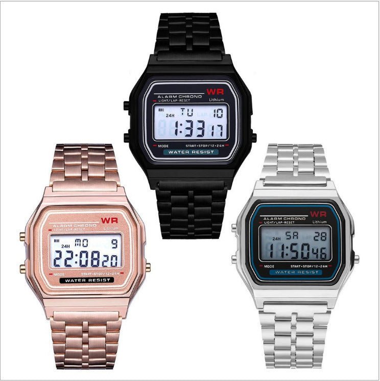 Steel Band Electronic Watch - Body Bliss Essentials