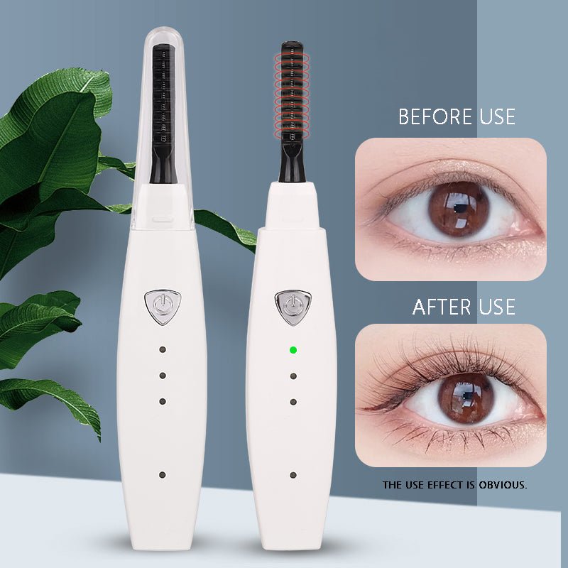 Electric Heated Eyelash Curler USB Rechargeable Eyelashes Curler Quick Heating Natural Eyelash Curler Long Lasting Makeup Tools - Body Bliss Essentials