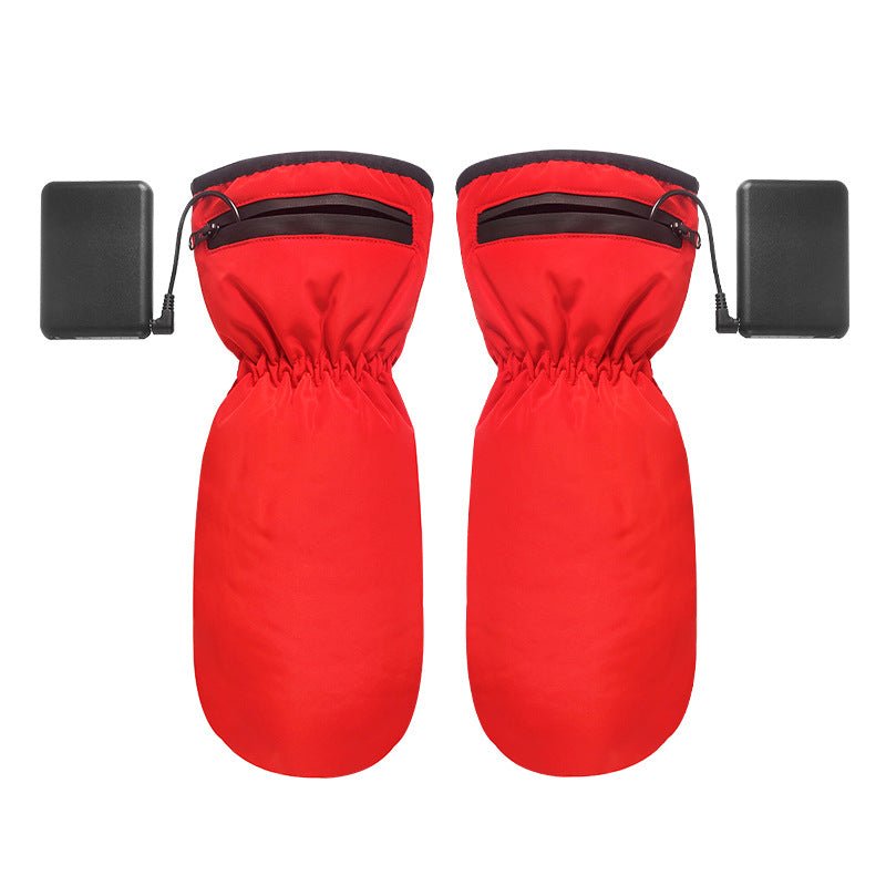 Electrically Heated Gloves Heating Zipper Thermal Windproof Gloves - Body Bliss Essentials