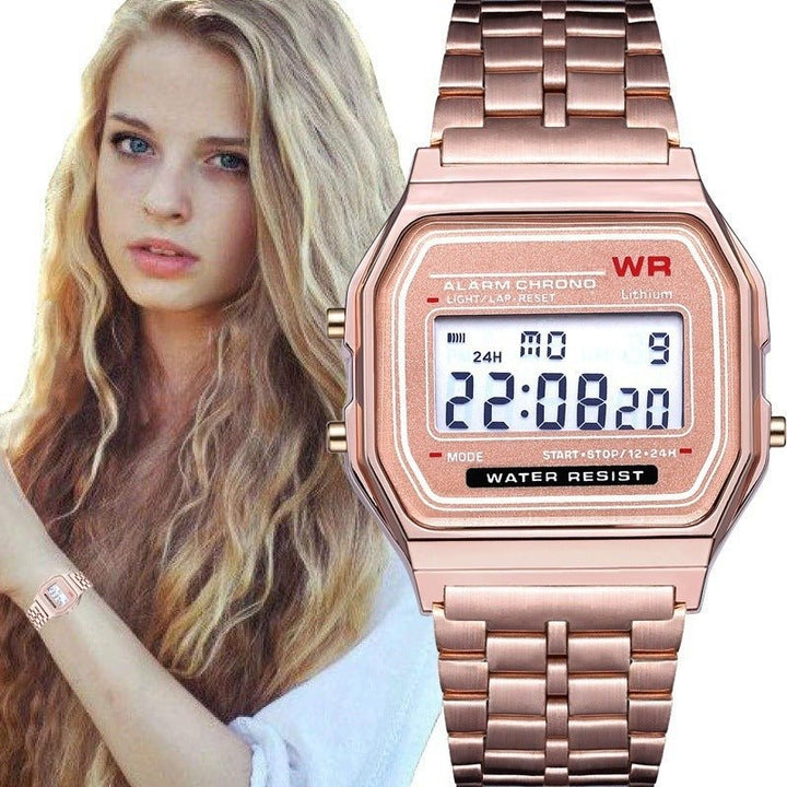 Steel Band Electronic Watch - Body Bliss Essentials