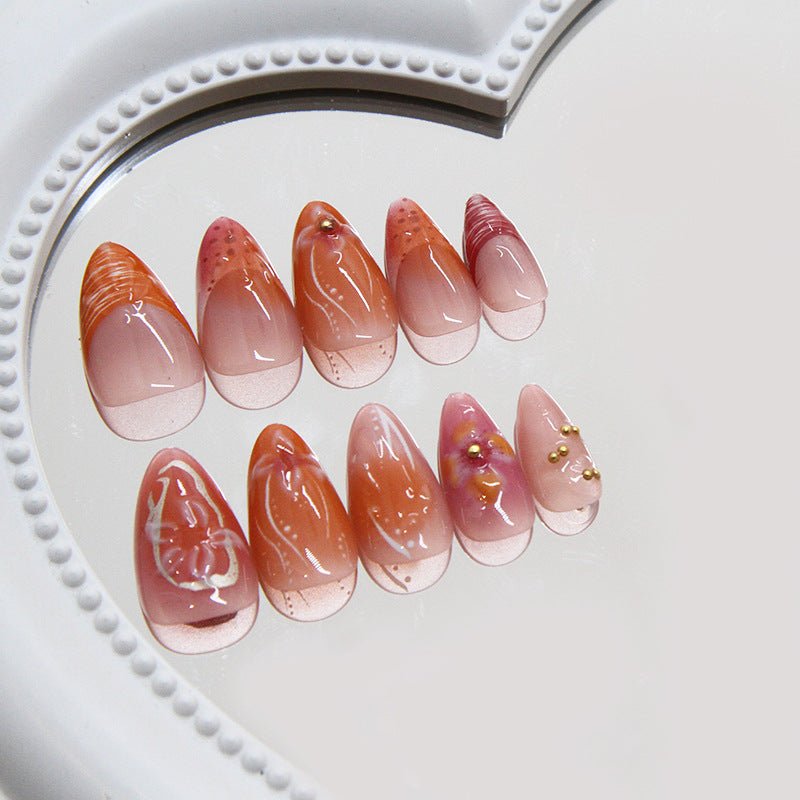 Nail Stickers Removable Nail Simple French Flower - Body Bliss Essentials