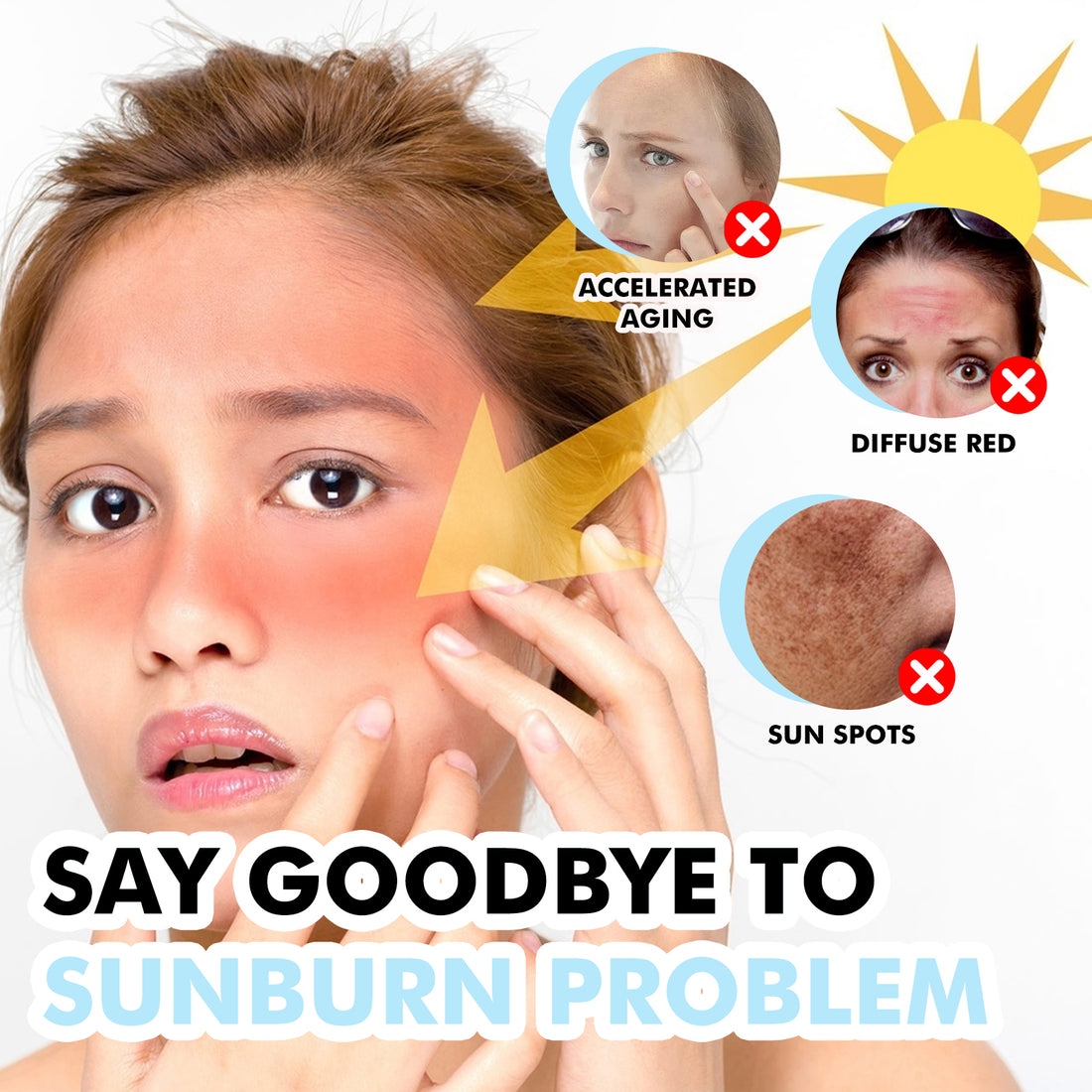 Hoygi Hyaluronic Acid Sunscreen Stick Gentle Moisturizing UV Protection For Sunburned And Reddened Skin - Body Bliss Essentials
