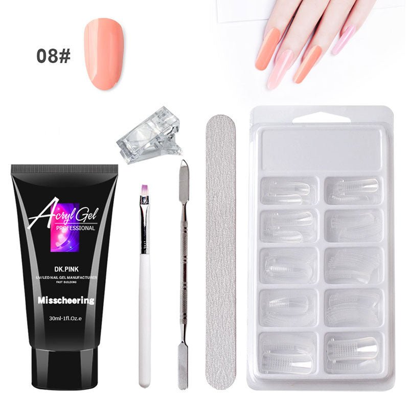 Painless Extension Gel Nail Art Without Paper Holder Quick Model Painless Crystal Gel Set - Body Bliss Essentials