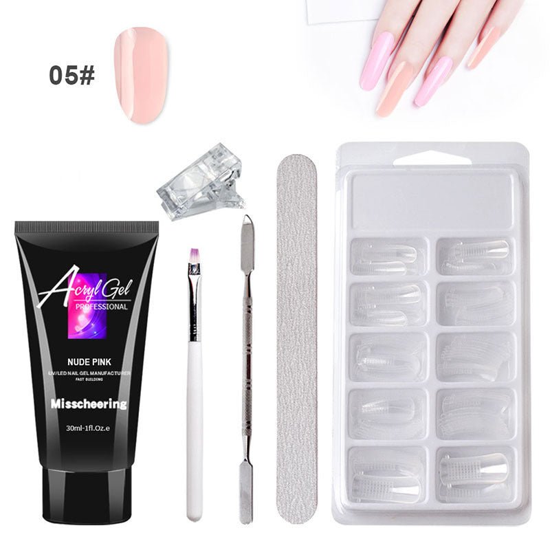Painless Extension Gel Nail Art Without Paper Holder Quick Model Painless Crystal Gel Set - Body Bliss Essentials