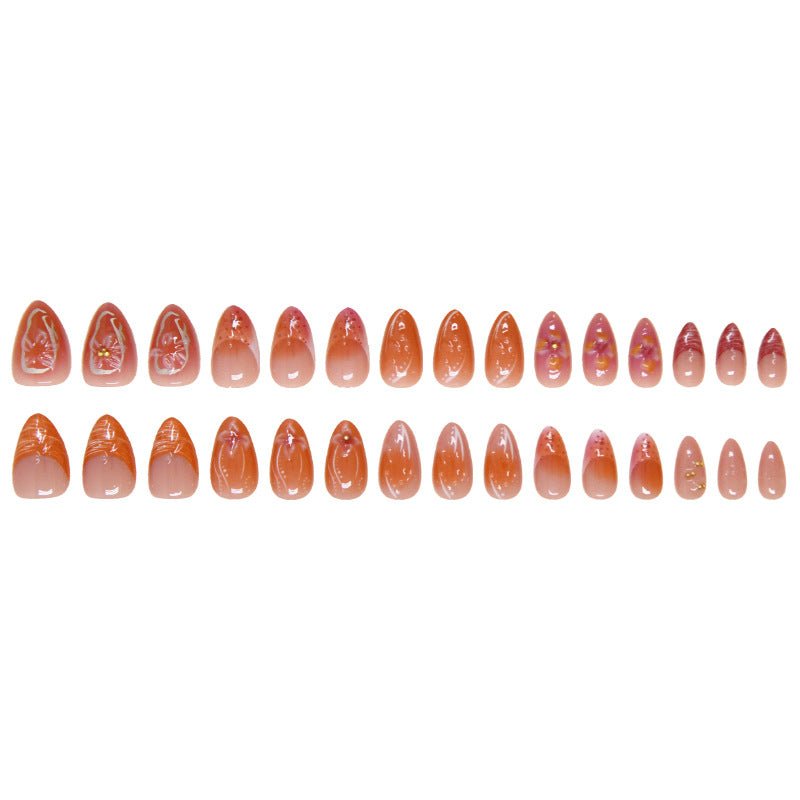 Nail Stickers Removable Nail Simple French Flower - Body Bliss Essentials