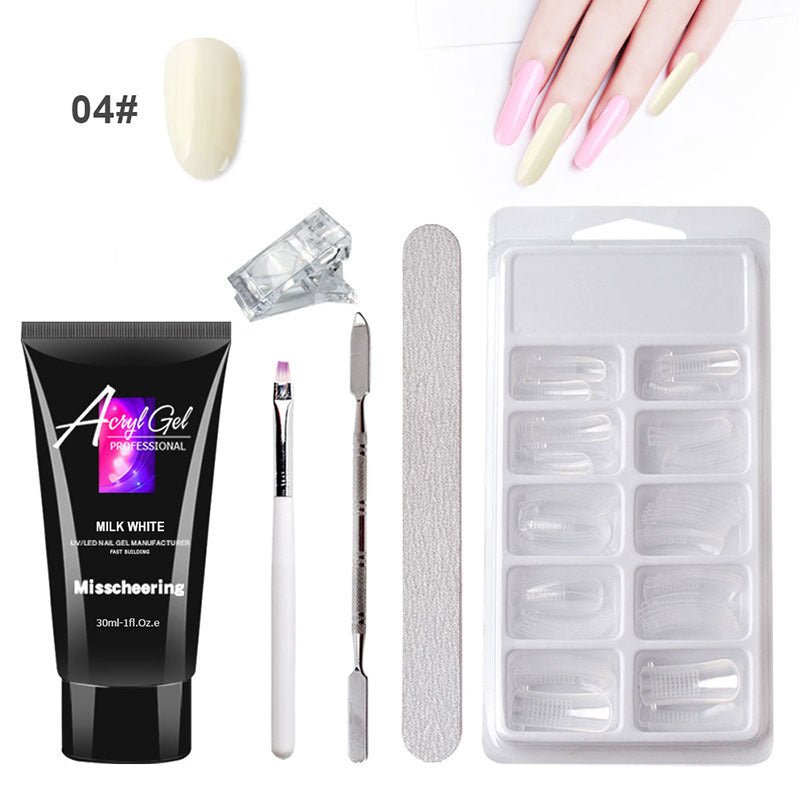 Painless Extension Gel Nail Art Without Paper Holder Quick Model Painless Crystal Gel Set - Body Bliss Essentials