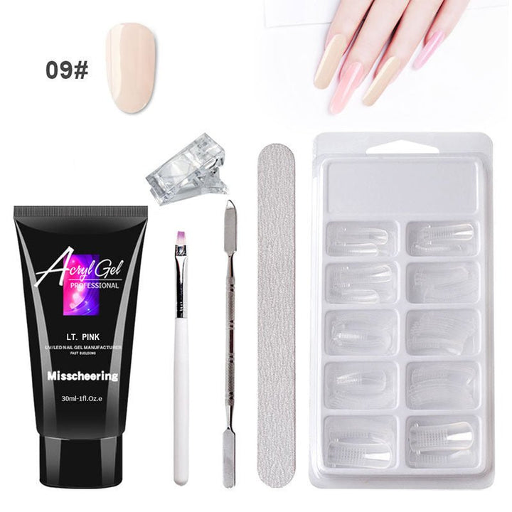 Painless Extension Gel Nail Art Without Paper Holder Quick Model Painless Crystal Gel Set - Body Bliss Essentials