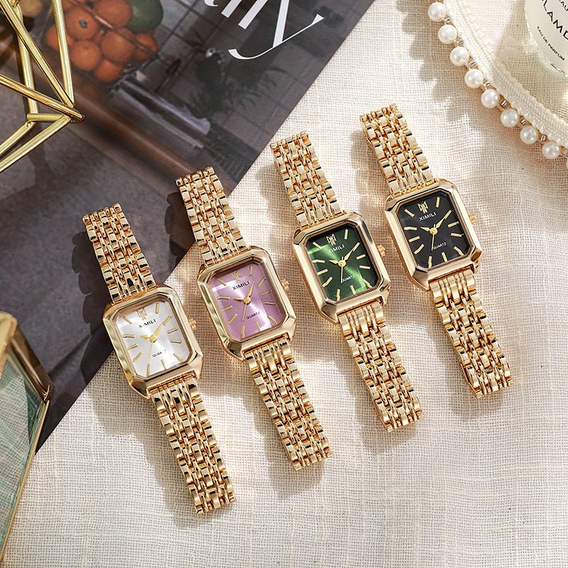 Fashion Simple Square Steel Strap Women's Watch - Body Bliss Essentials