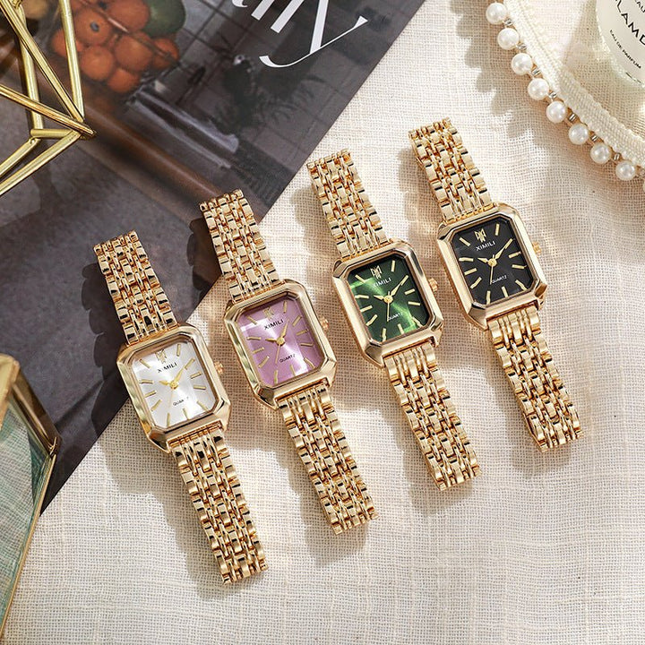 Fashion Simple Square Steel Strap Women's Watch - Body Bliss Essentials