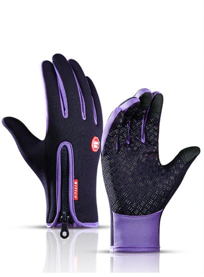 Winter Gloves Touch Screen Riding Motorcycle Sliding Waterproof Sports Gloves With Fleece - Body Bliss Essentials