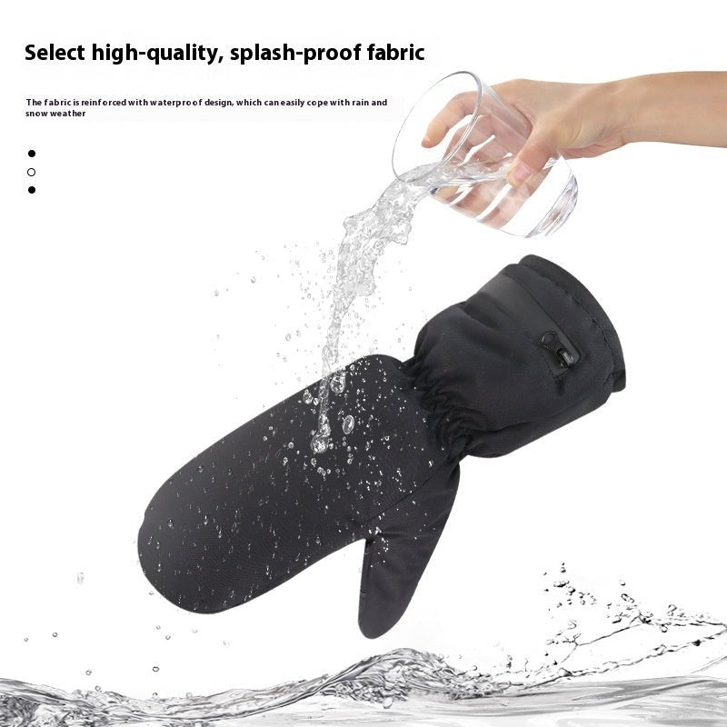 Electrically Heated Gloves Heating Zipper Thermal Windproof Gloves - Body Bliss Essentials