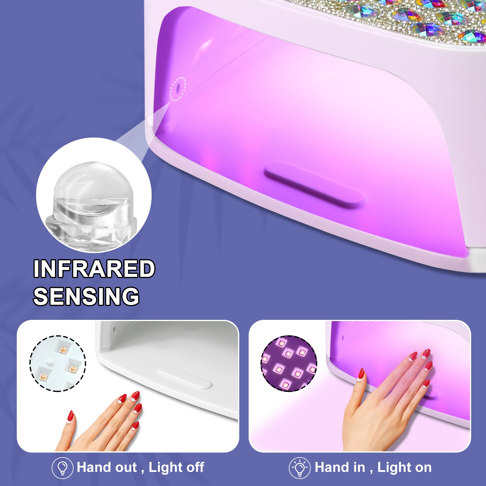cordless UV LED nail lamp Professional UV LED Nail Lamp For Gel Nails - Body Bliss Essentials
