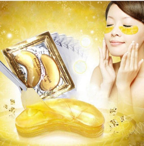 10pcs5packs Gold Crystal Collagen Eye Mask Eye Patches Eye Mask For Face Care Dark Circles Remove Gel Mask For The Eyes Ageless - Body Bliss Essentials