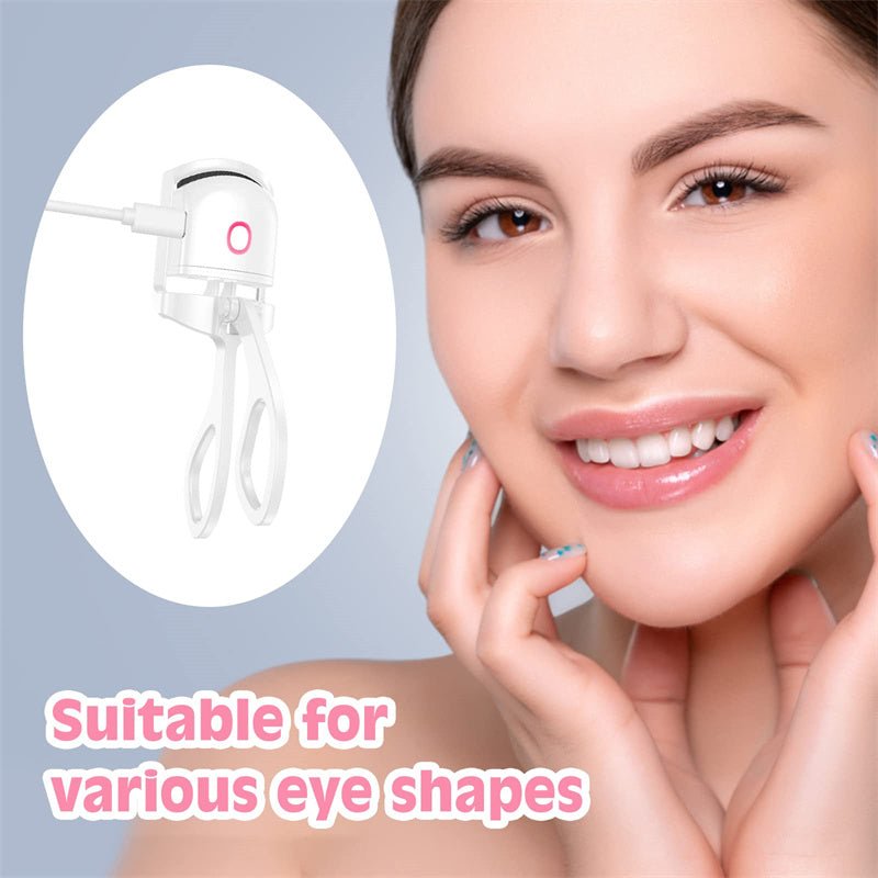 Heated Eyelash Curler Electric Temperature Control Mini Eyelash Curler Electric Portable Charging - Body Bliss Essentials