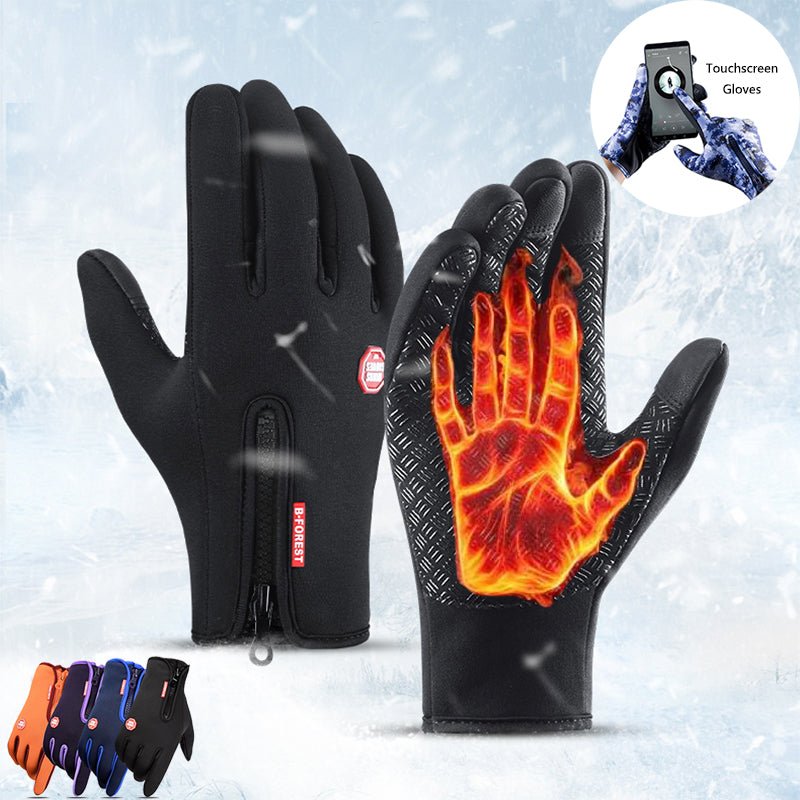 Winter Gloves Touch Screen Riding Motorcycle Sliding Waterproof Sports Gloves With Fleece - Body Bliss Essentials