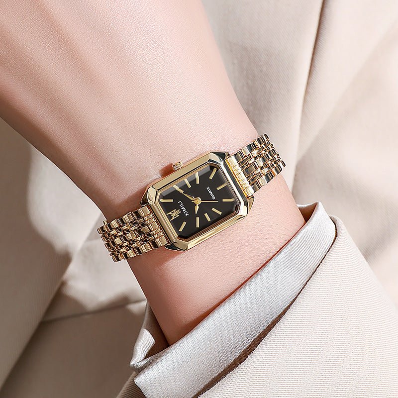 Fashion Simple Square Steel Strap Women's Watch - Body Bliss Essentials