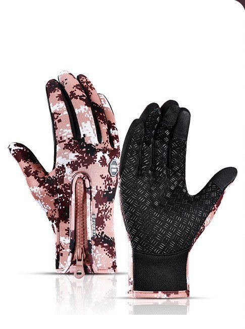Winter Gloves Touch Screen Riding Motorcycle Sliding Waterproof Sports Gloves With Fleece - Body Bliss Essentials