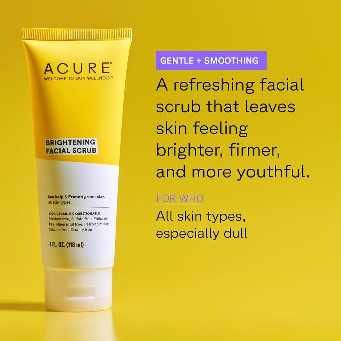 Acure Brightening Facial Scrub for a Youthful - Body Bliss Essentials