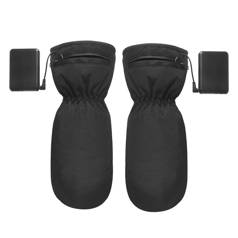 Electrically Heated Gloves Heating Zipper Thermal Windproof Gloves - Body Bliss Essentials