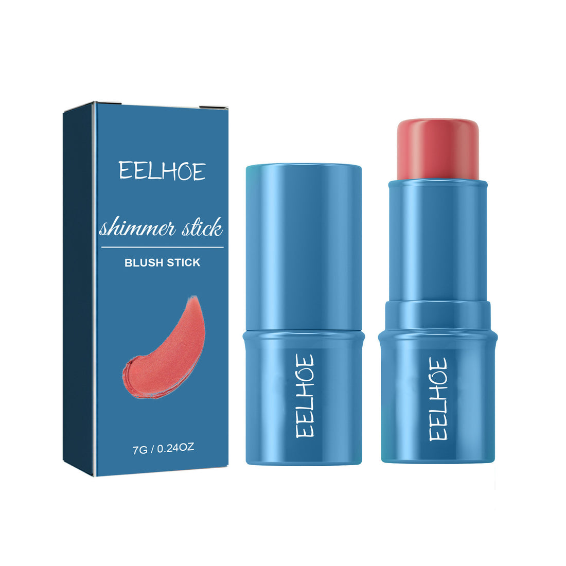 Multifunctional Highlight Shadow Blush Stick Three - dimensional Brightening Naturally Waterproof Light Lazy Shading Cream - Body Bliss Essentials