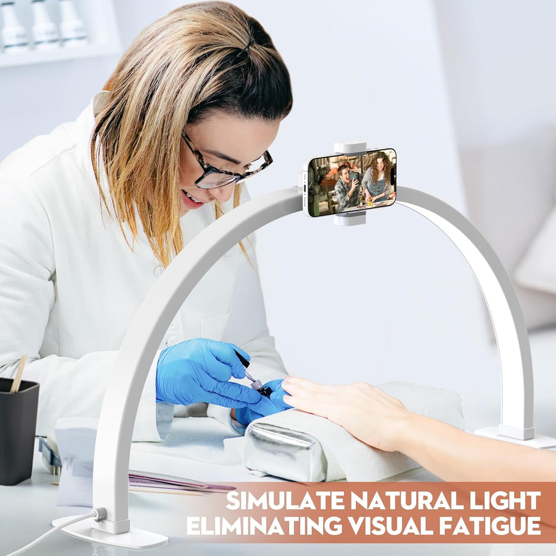 Premium Large Half Moon LED Light for Nail Tech - Body Bliss Essentials