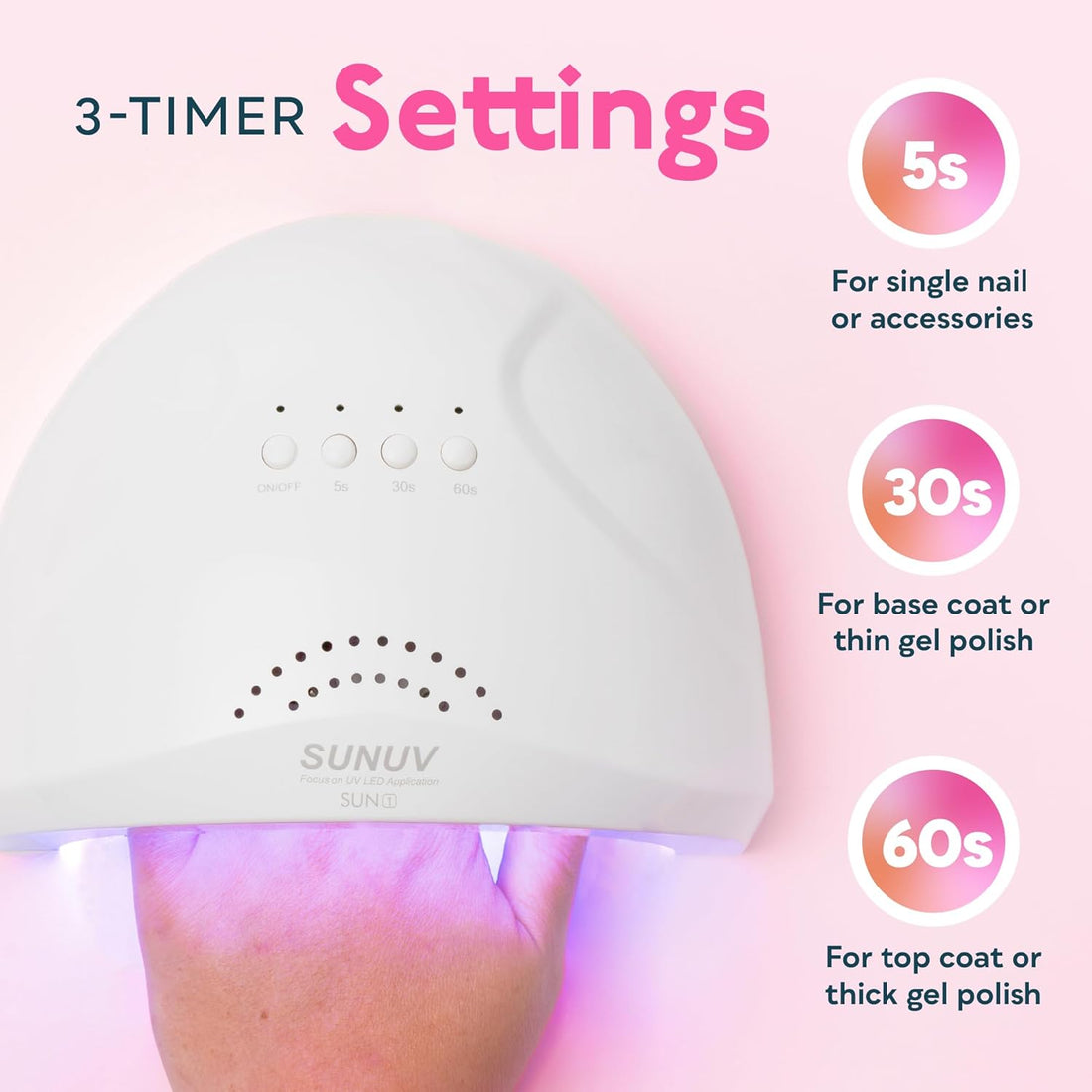 SUNUV UV LED Nail Lamp, Gel Light for Nail Polish - Body Bliss Essentials
