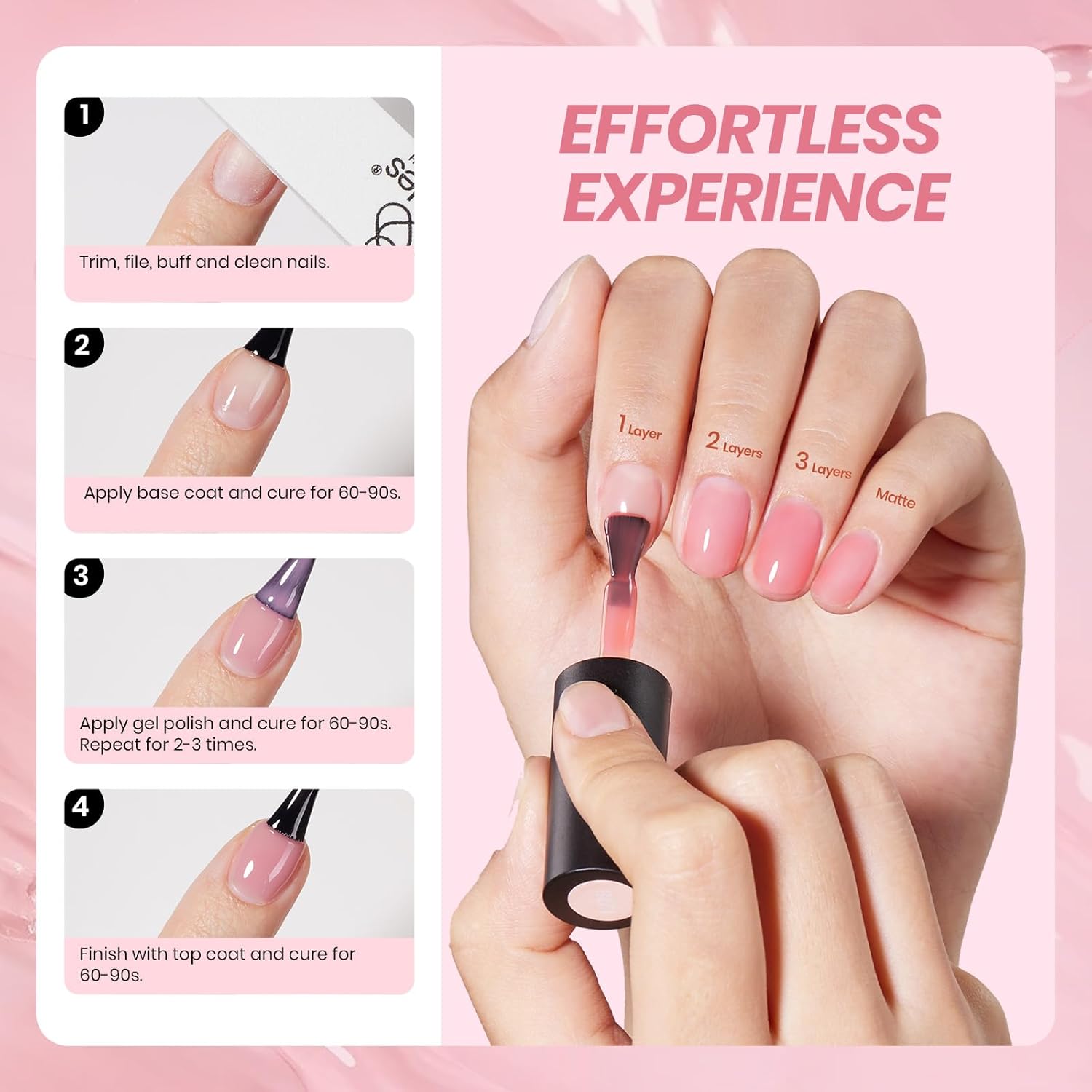 Beetles Nude Gel Nail Polish Set - Body Bliss Essentials