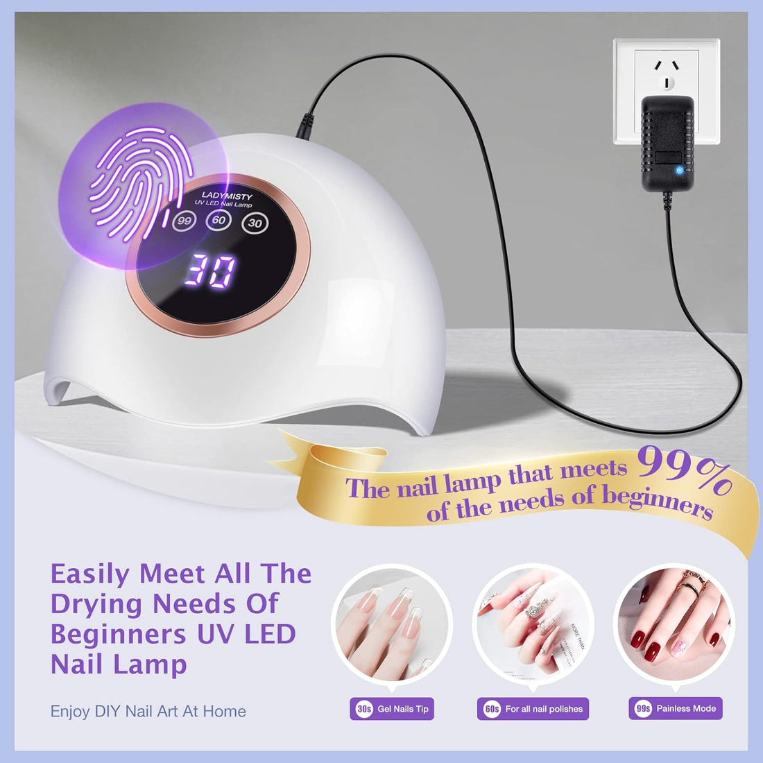 72W UV LED Nail Lamp Light Dryer for Nails Gel Polish - Body Bliss Essentials