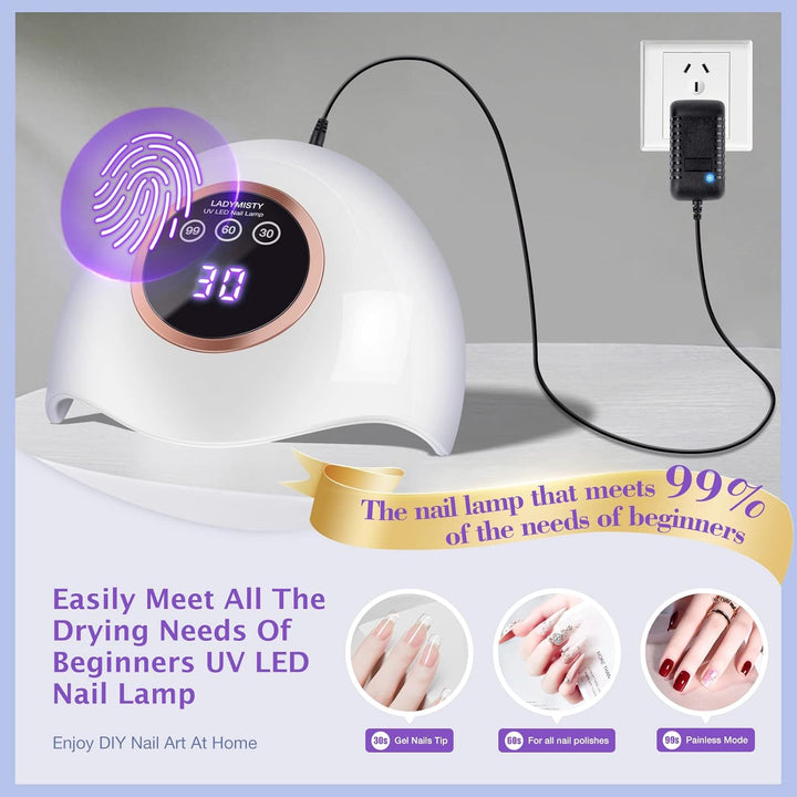72W UV LED Nail Lamp Light Dryer for Nails Gel Polish - Body Bliss Essentials