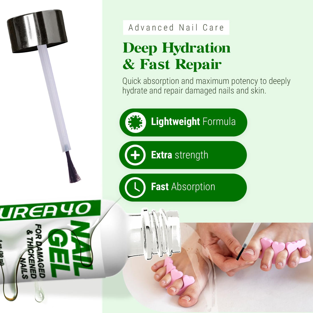 Urea Nail Gel - Softens Cracked Heel Calluses & Thick Toenails - Body Bliss Essentials