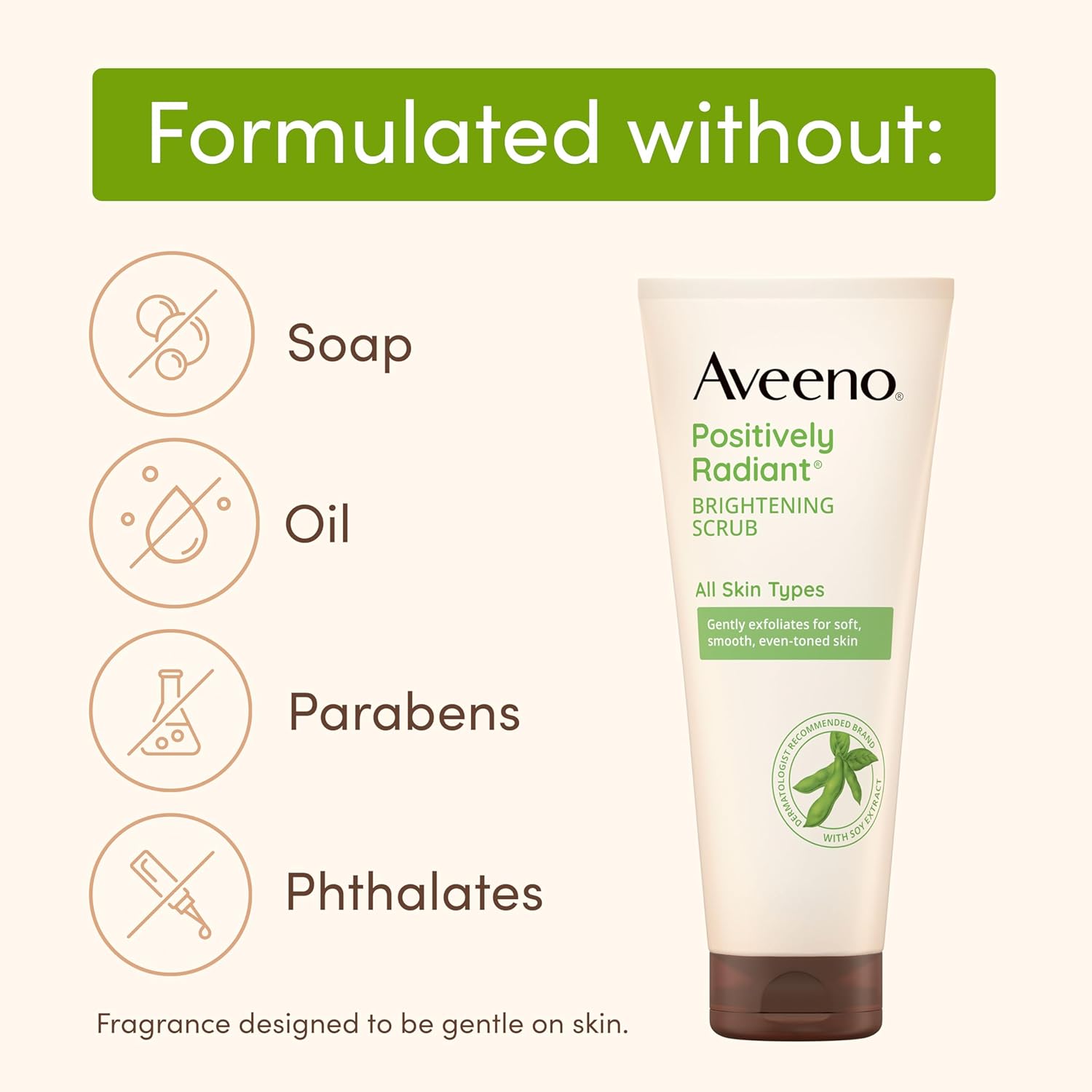 Aveeno Positively Radiant Skin Brightening Exfoliating Daily Facial Scrub - Body Bliss Essentials