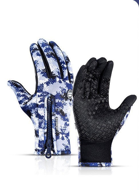 Winter Gloves Touch Screen Riding Motorcycle Sliding Waterproof Sports Gloves With Fleece - Body Bliss Essentials