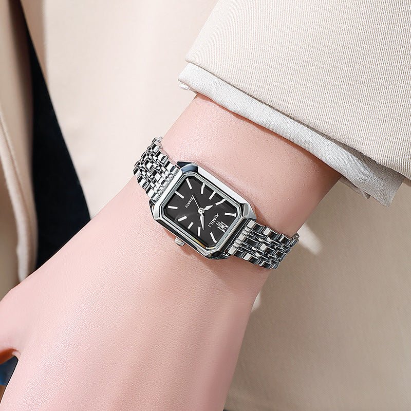 Fashion Simple Square Steel Strap Women's Watch - Body Bliss Essentials