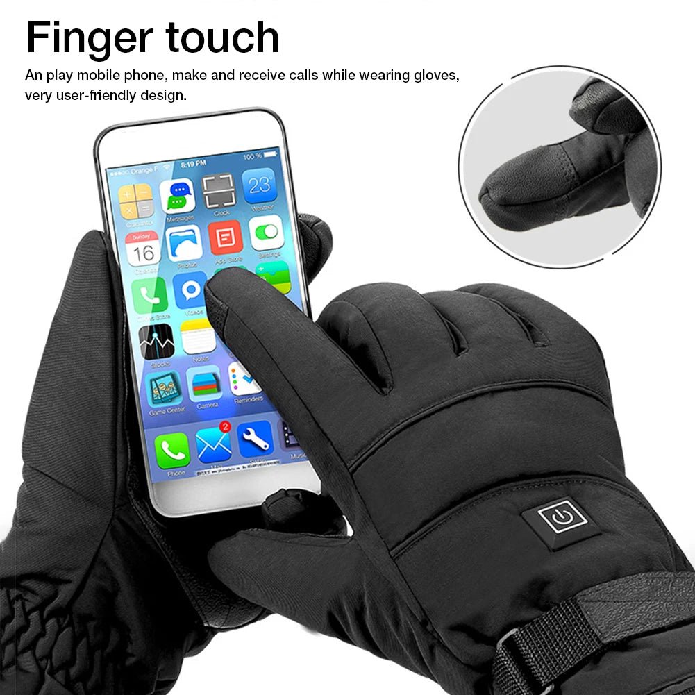 Winter Electric Heated Gloves Motorcycle Touch Screen Gloves - Body Bliss Essentials