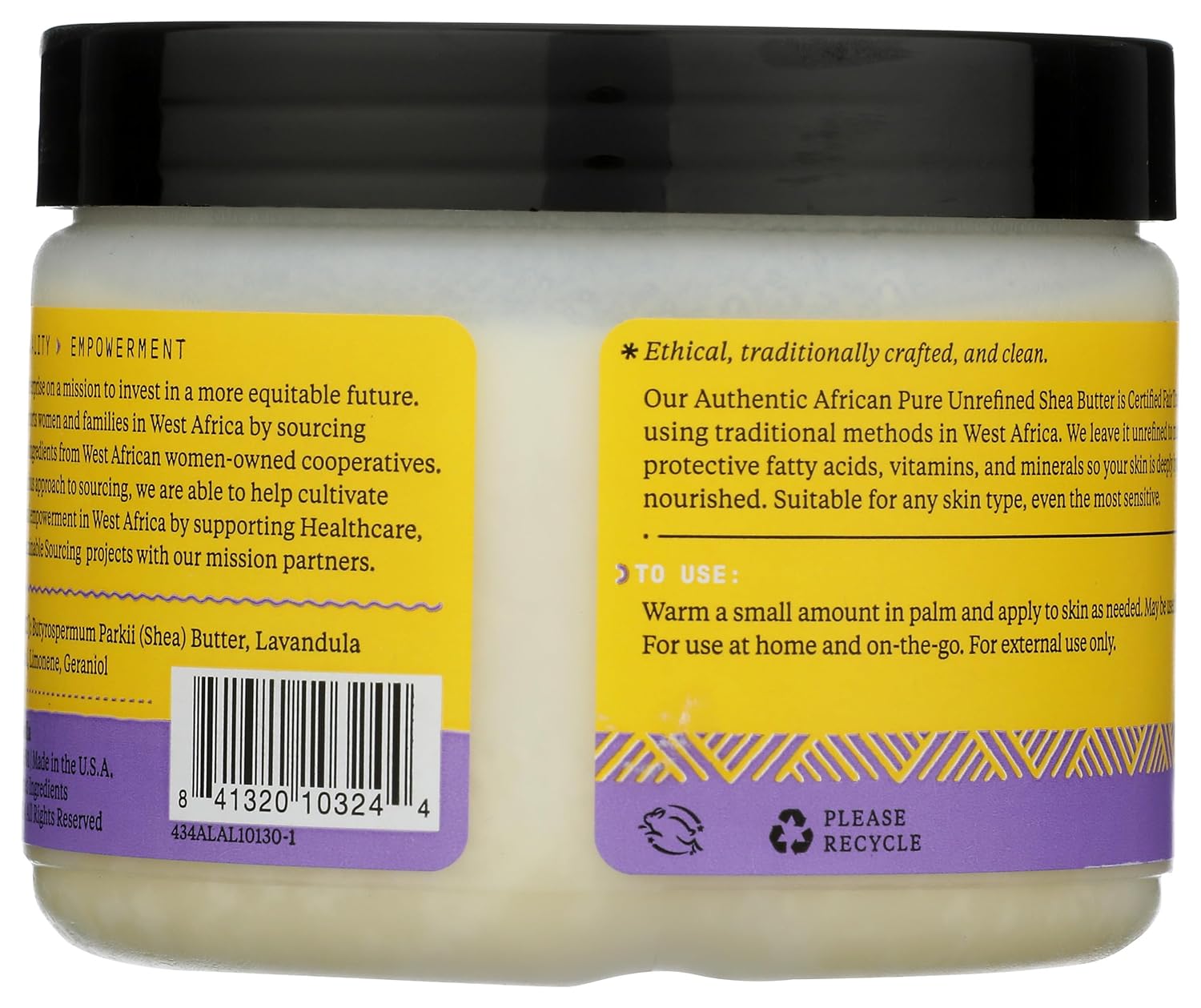 ALAFFIA Lavender Authentic African Unrefined Shea Butter - Body Bliss Essentials