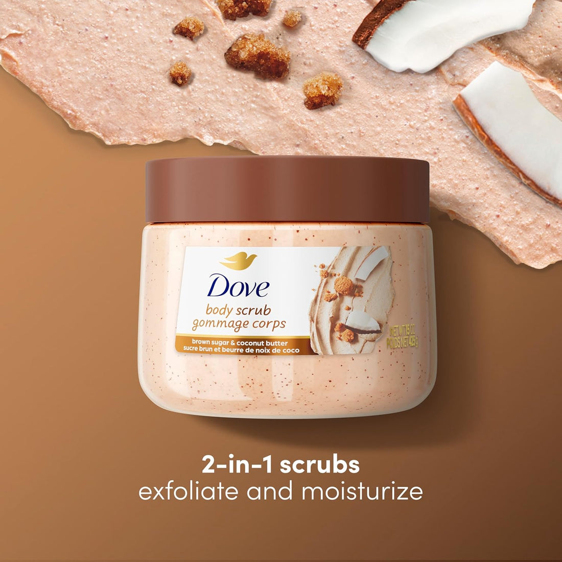 Dove Brown Sugar and Coconut Body Scrub - Body Bliss Essentials