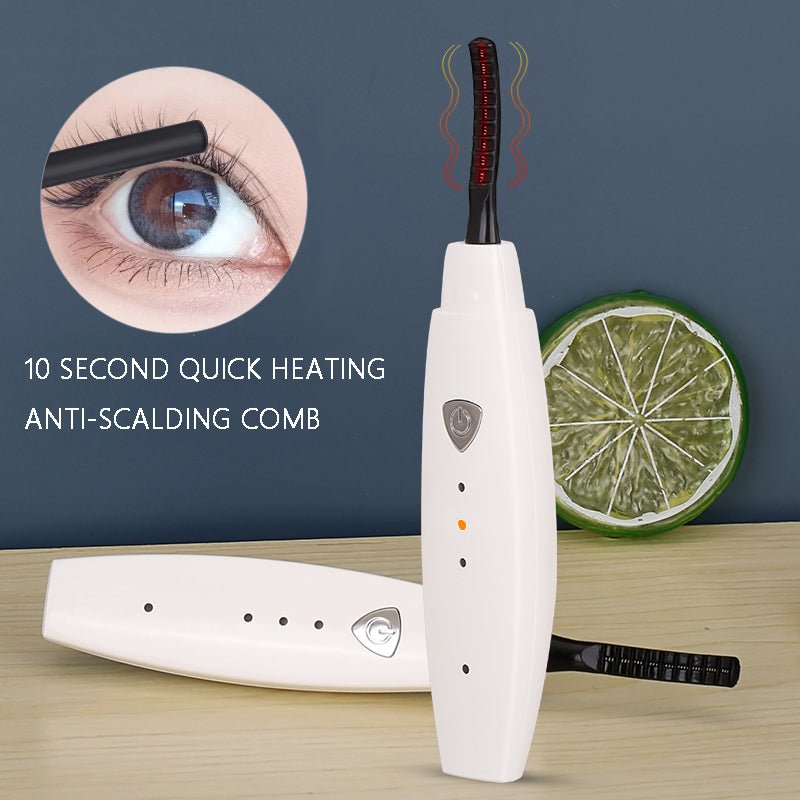 Electric Heated Eyelash Curler USB Rechargeable Eyelashes Curler Quick Heating Natural Eyelash Curler Long Lasting Makeup Tools - Body Bliss Essentials