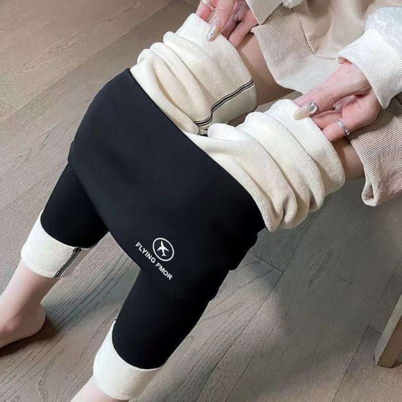 Women Autumn Winter Skinny Shark Pants Thickened Trousers Winter Fashion High Waisted Sweatpants - Body Bliss Essentials