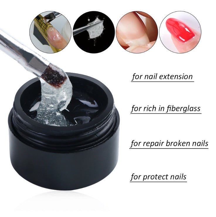 Creacked Repair Glue Nail Fiber Silk Extension Gel Fiberglass Poly UV Builder Gel Polish Manicure Art Prolonged Tool - Body Bliss Essentials