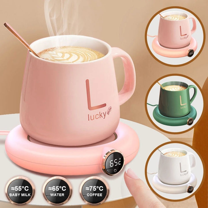 Cup Warmer Pad USB Charge Home Office 3 Temperatures Adjustable Heat Plate - Body Bliss Essentials