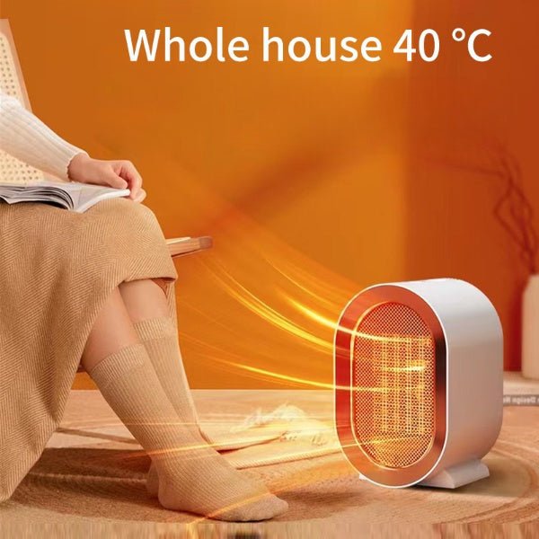 Desktop Electric Heater Mini Portable Fan Heater 220V PTC Ceramic Heating Warm Air Blower Home Office Warmer Machine - Body Bliss Essentials