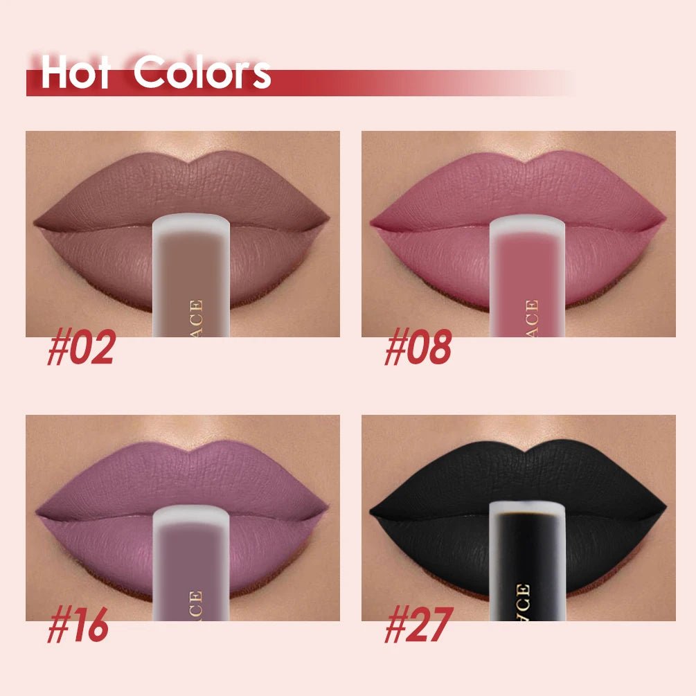 Nude Liquid Lipsticks Waterproof Velvet Matte Lip Gloss Long Lasting - Body Bliss Essentials