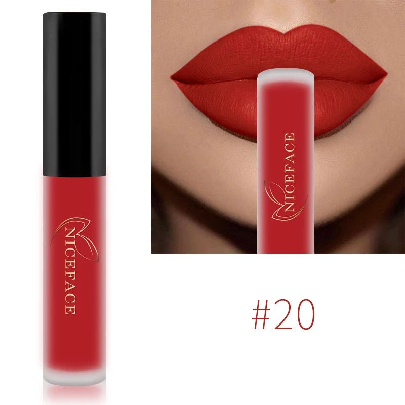 Nude Liquid Lipsticks Waterproof Velvet Matte Lip Gloss Long Lasting - Body Bliss Essentials