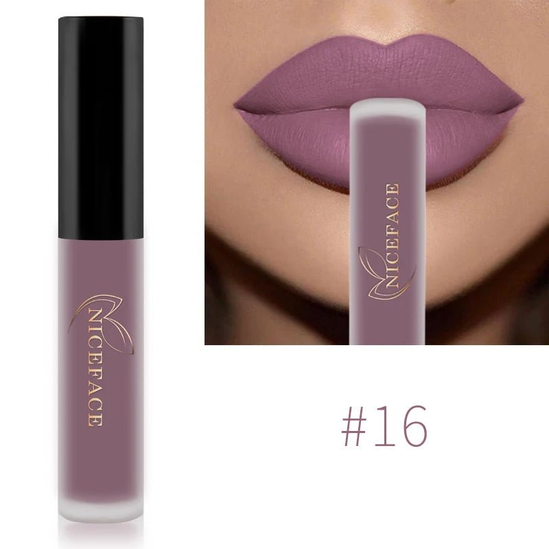 Nude Liquid Lipsticks Waterproof Velvet Matte Lip Gloss Long Lasting - Body Bliss Essentials