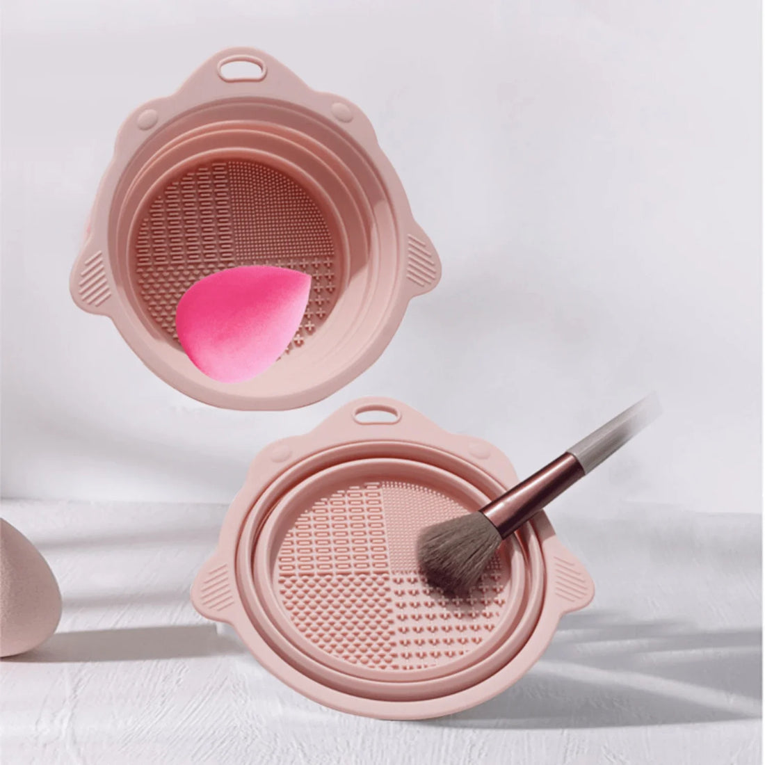 Silicone Makeup Tool Cleaning Bowl - Portable Folding Design - Body Bliss Essentials